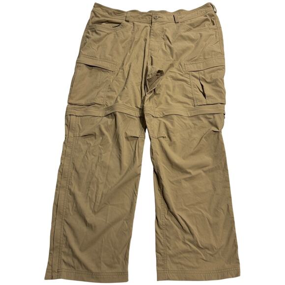 REI Co-Op Convertible Hiking Pants Performance Cargo Active Mens Sz 42 x 30 Tan - Picture 1 of 11